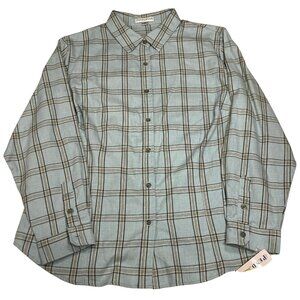 NWT Pendleton Women’s Plus Size 2X Plaid Button-Up Shirt Long Sleeve Blue Green